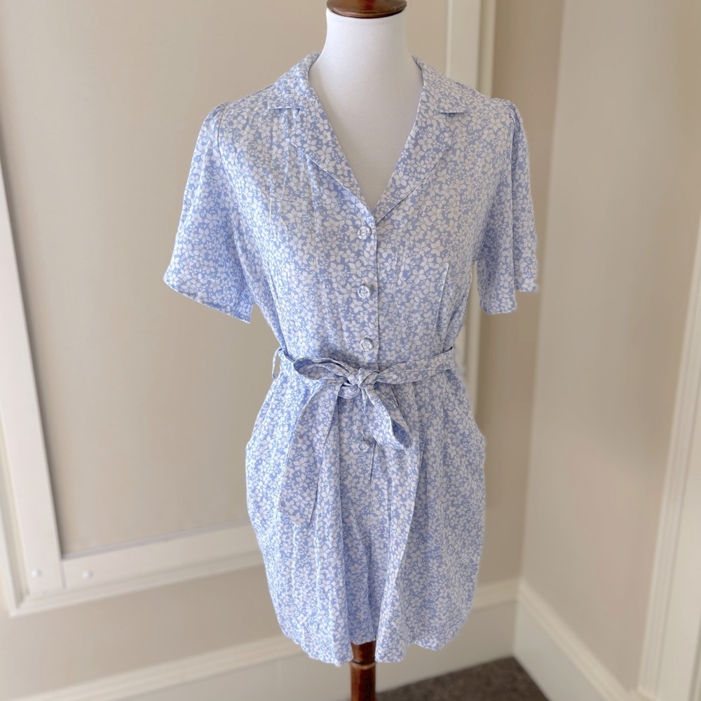 Frnch Memphis playsuit blue clair